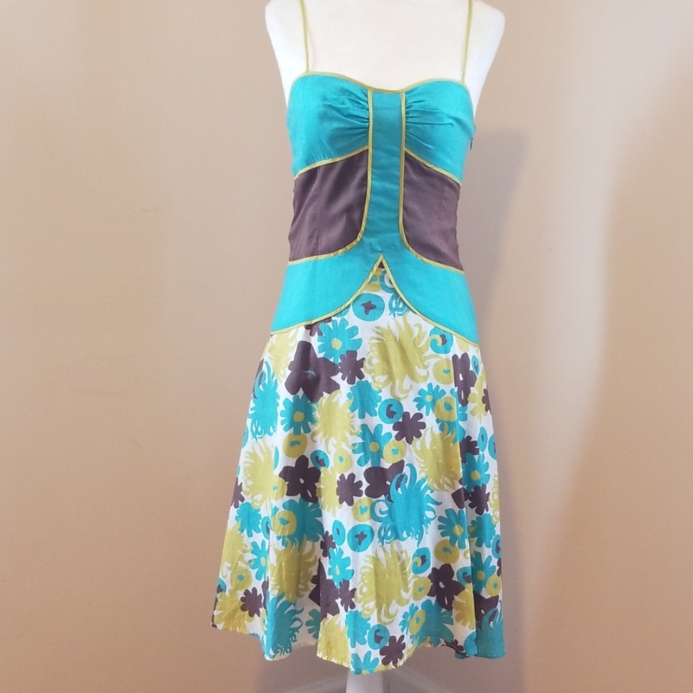 BCBG Max Azria Patterned Cotton Sundress